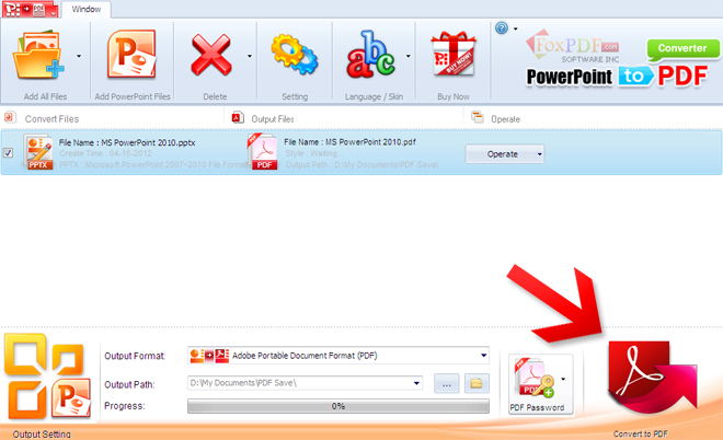 FoxPDF PPT to PDF Converter