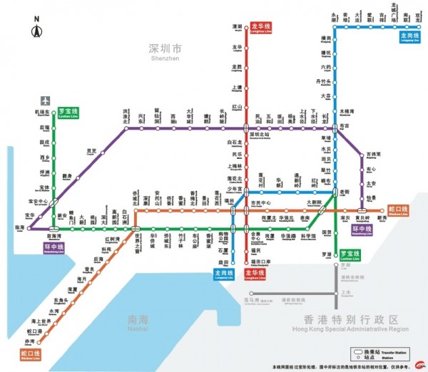 深圳地铁线路图