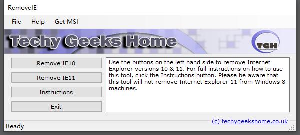 ie11卸载工具(RemoveIE)