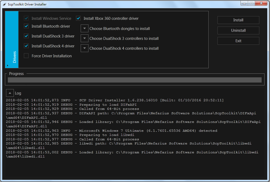 ScpToolkit(PS3手柄驱动) V1.62 中文汉化版