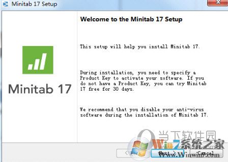 知识兔双击文件“f4-minitab17-setup.exe”开始安装