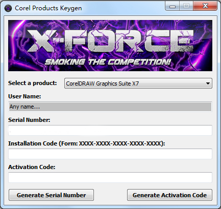 CorelDRAW X7破解注册机
