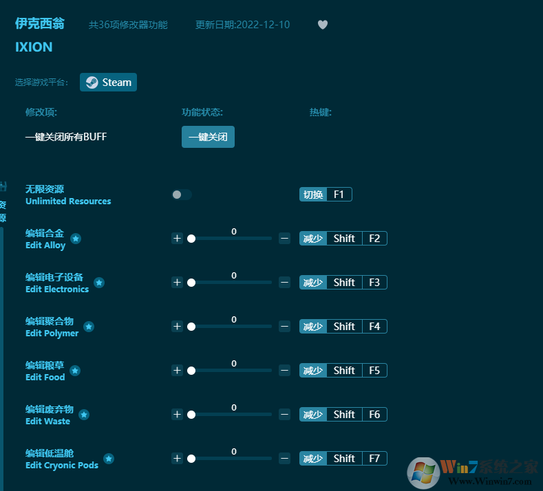 伊克西翁36项游戏修改器