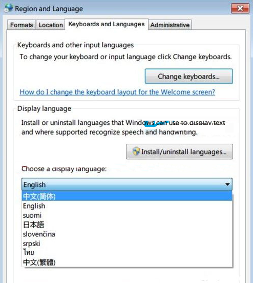 Win7中文语言包