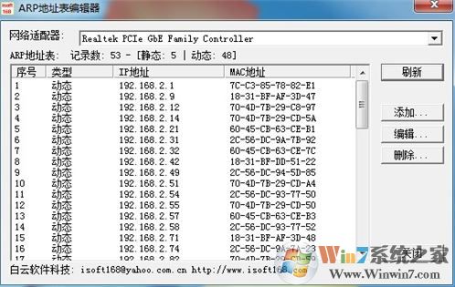 ARP地址表编辑器下载