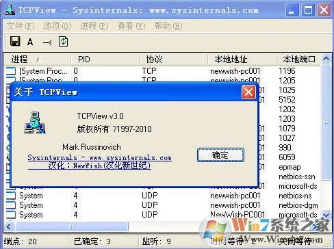 tcpview下载_TcpView（端口查看器）v3.05 汉化版