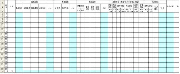 员工工资表模板下载_Excel工资表大全