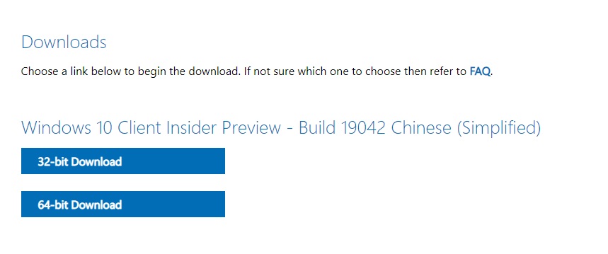 微软正式推送Win10 20H2 Build 19042预览版ISO镜像下载