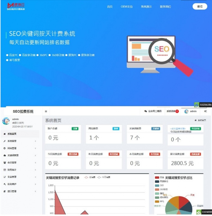 SEO按天扣费系统网站源码