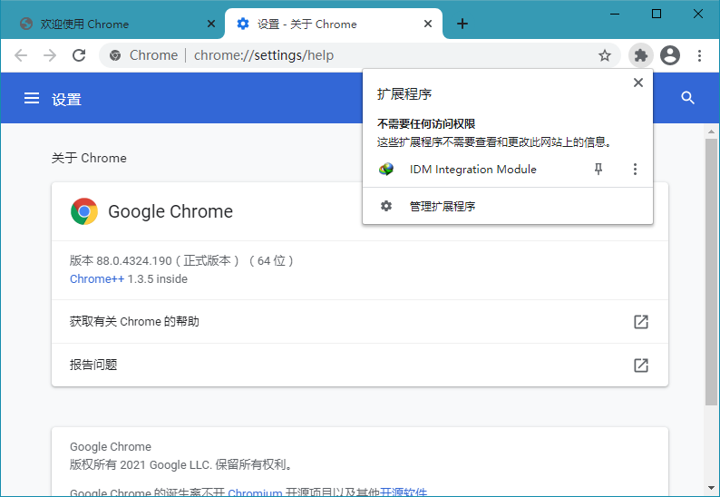 Google Chrome 88.0.4324.190 绿色增强版