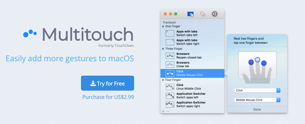 Multitouch for Mac v1.27.22 自定义触控版手势软件