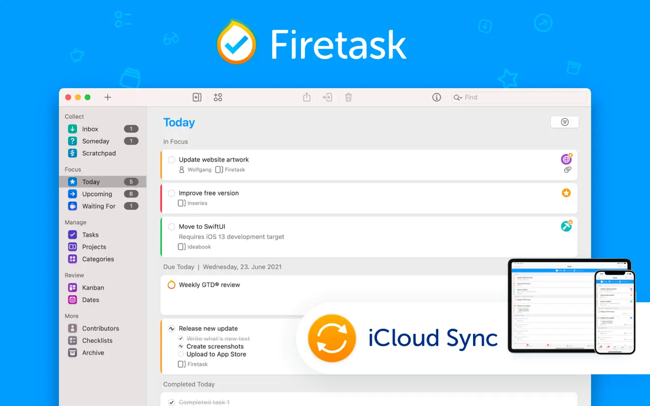 Firetask For Mac v4.8.1 事务管理软件