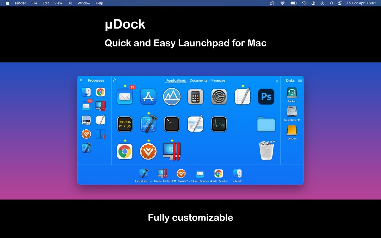 uDock For Mac v4.0.0启动扩展软件