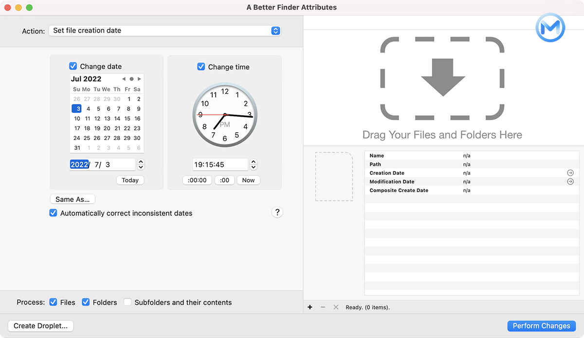 A Better Finder Attributes For Mac v7.28 文件属性时间修改软件
