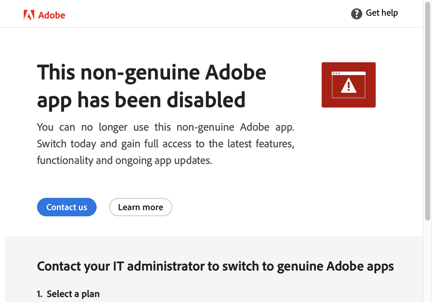 This non-genuine Adobe app has been disabled 简单解决