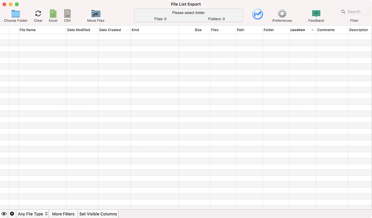 File List Export For Mac v2.8.9文件列表导出