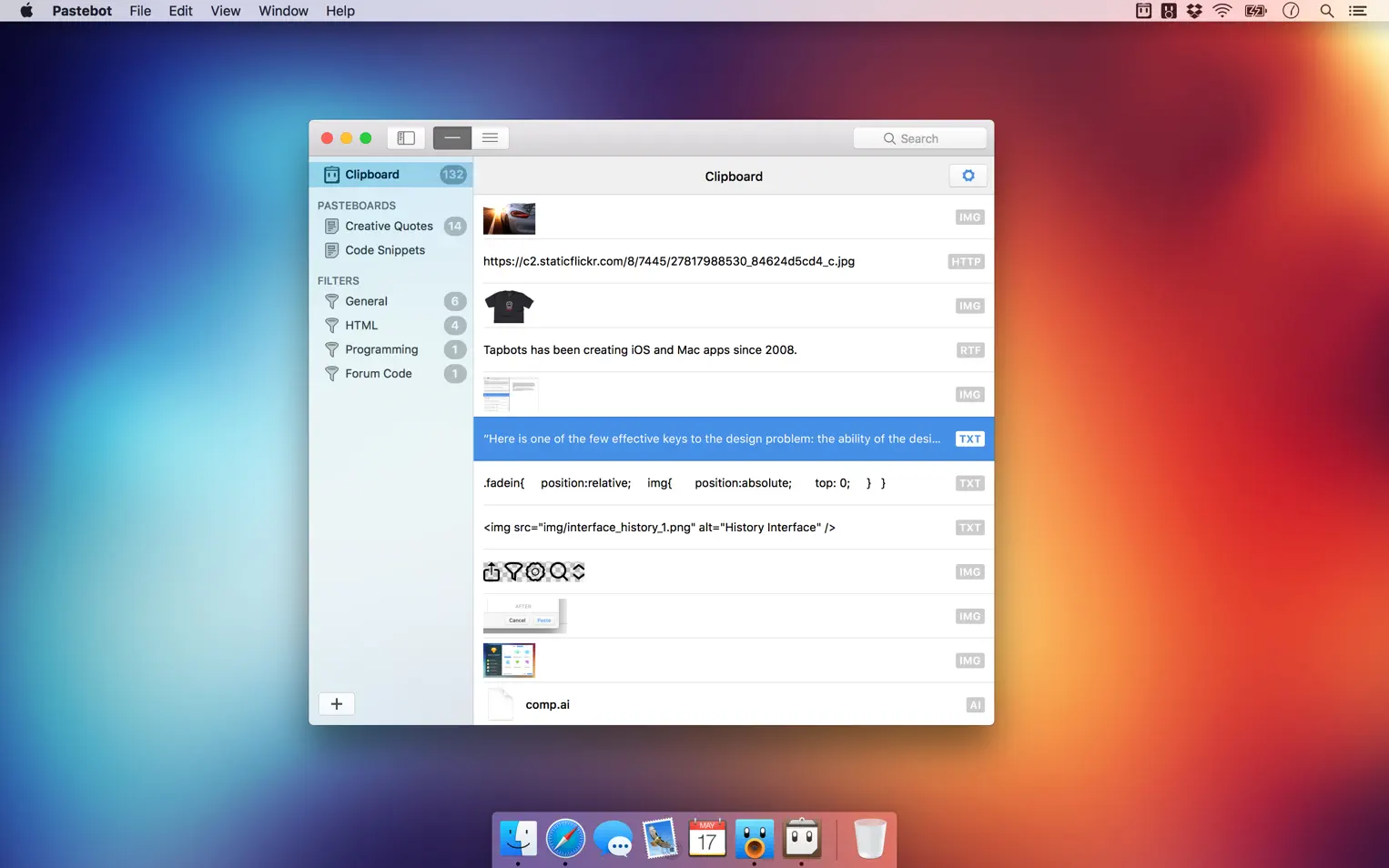 Pastebot For Mac v2.4.5 剪贴板管理工具