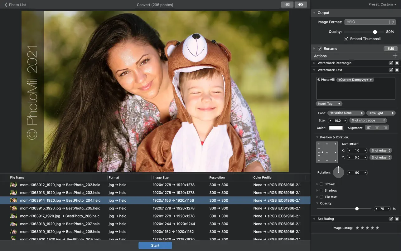 PhotoMill X For Mac v2.4.3 图片格式转换修改工具