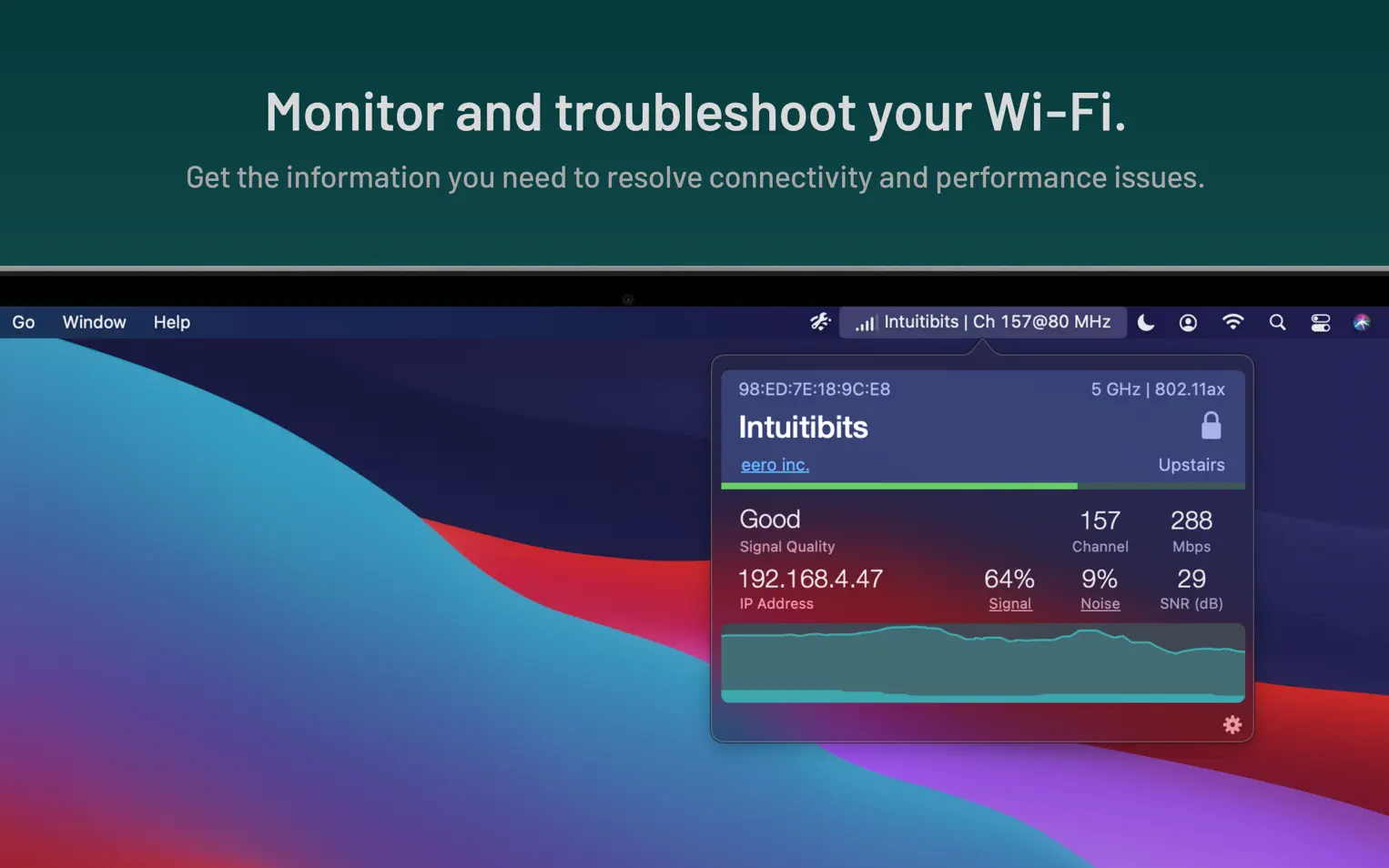 WiFi Signal For Mac v4.4.10 状态栏显示WiFi信号强度