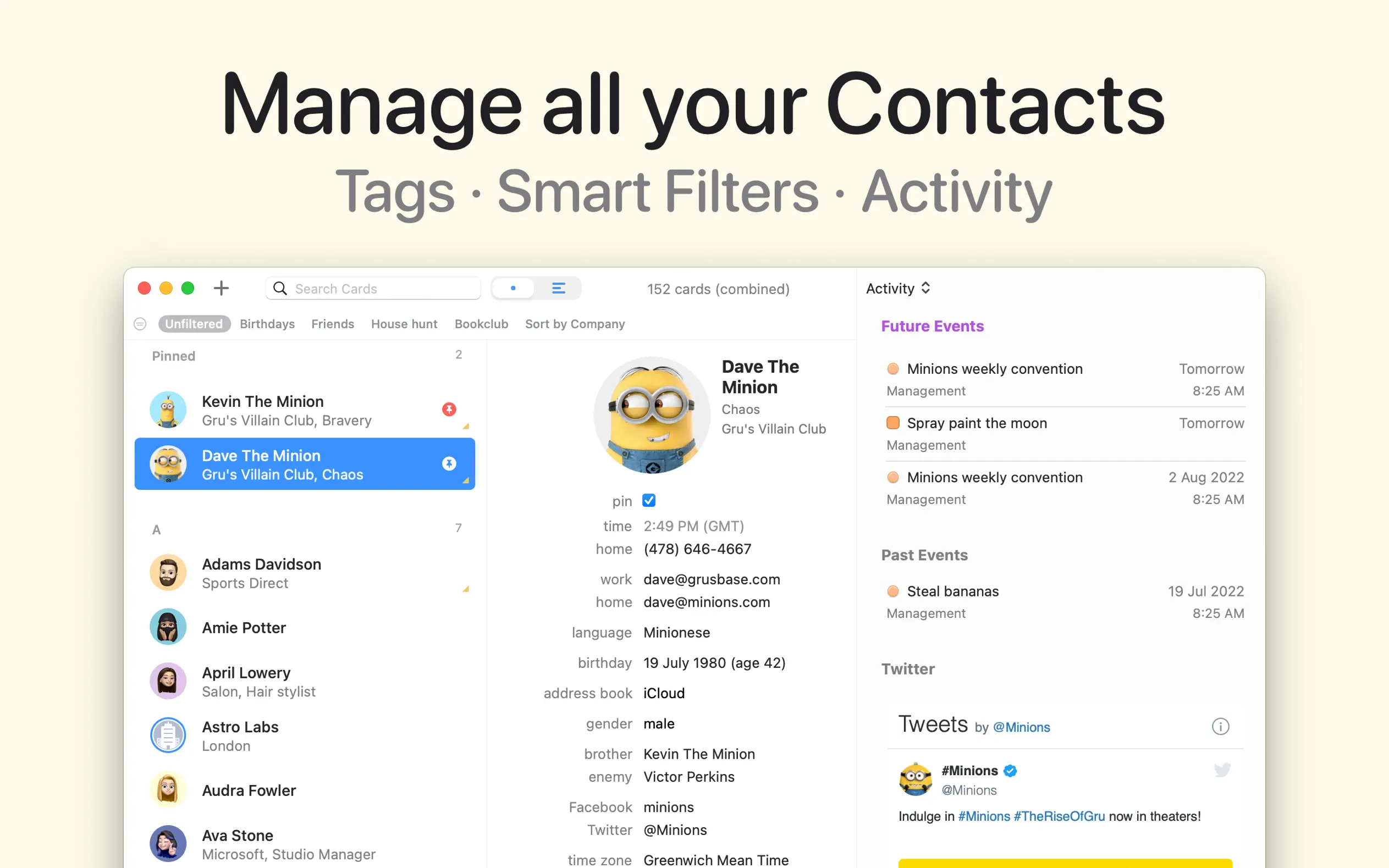 BusyContacts For Mac v2023.3.1 联系人管理软件