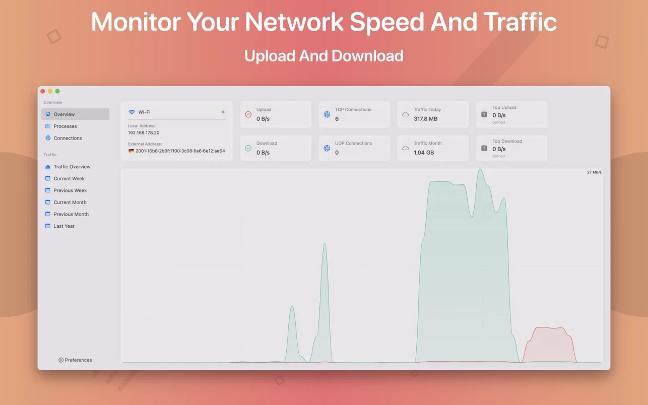 NetWorker Pro For Mac v9.0.0 在菜单栏中方便地显示网络信息