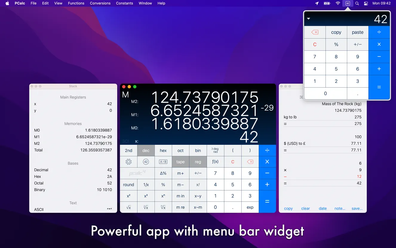 PCalc For Mac v4.10.8 强大的计算器