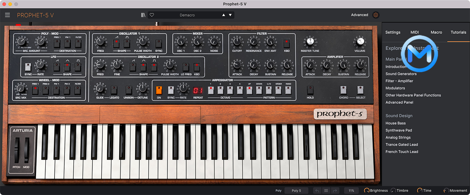 Arturia Prophet-5 V For Mac v1.2.0 (3420) 插件