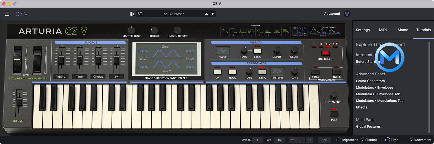 Arturia CZ V For Mac v1.8.0 (3420) 插件