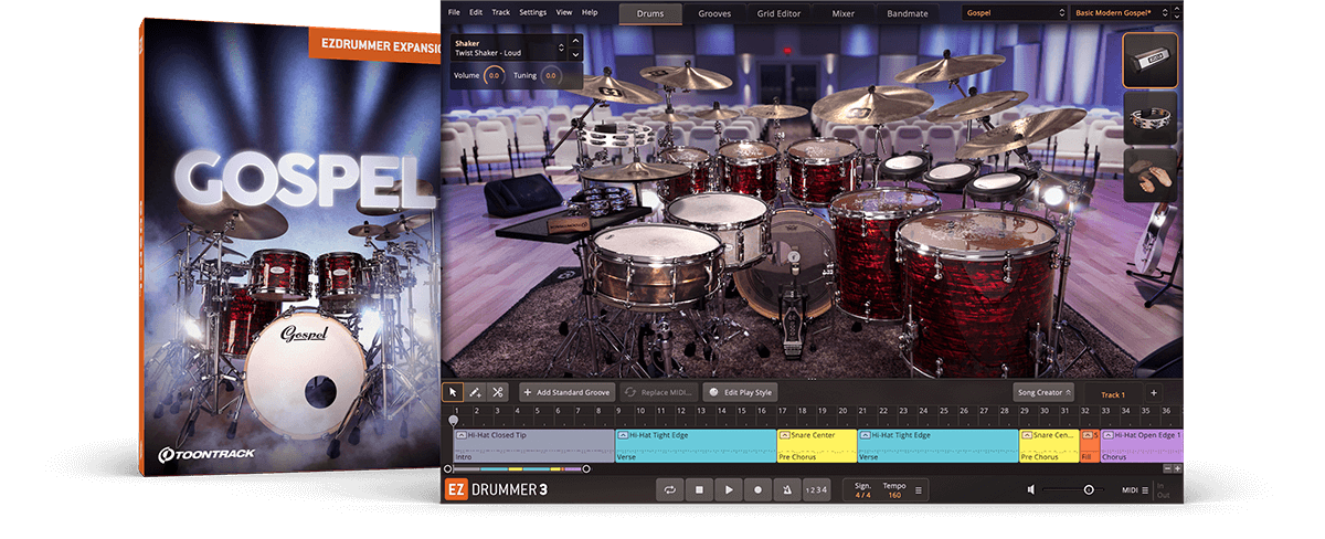 Toontrack Gospel EZX For Mac v1.0.1 架子鼓声音库