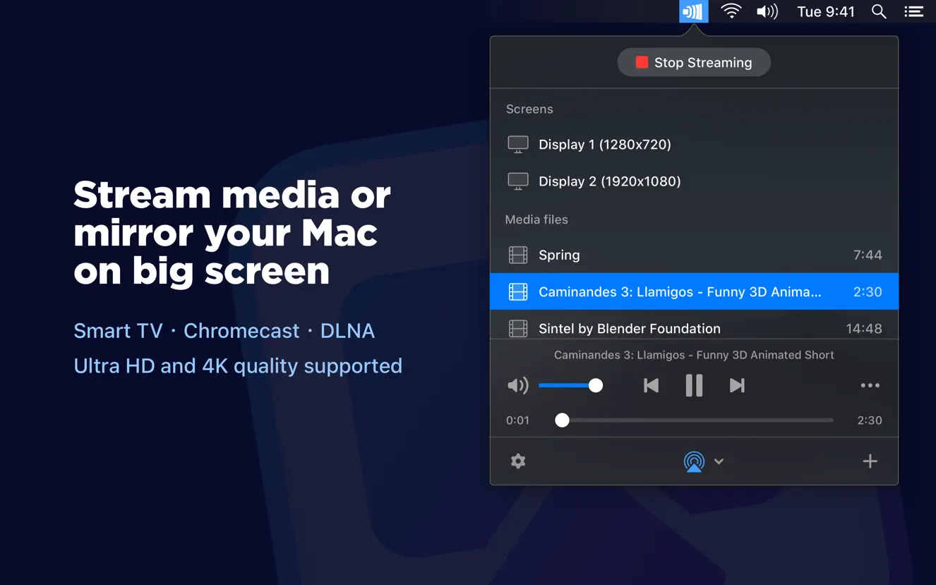 JustStream PRO For Mac v2.8将图像从 Mac 屏幕显示到电视