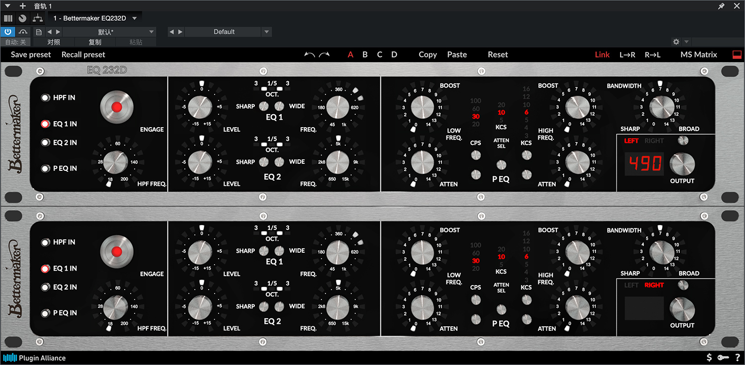 Bettermaker EQ232D For Mac v1.0.2 音乐插件