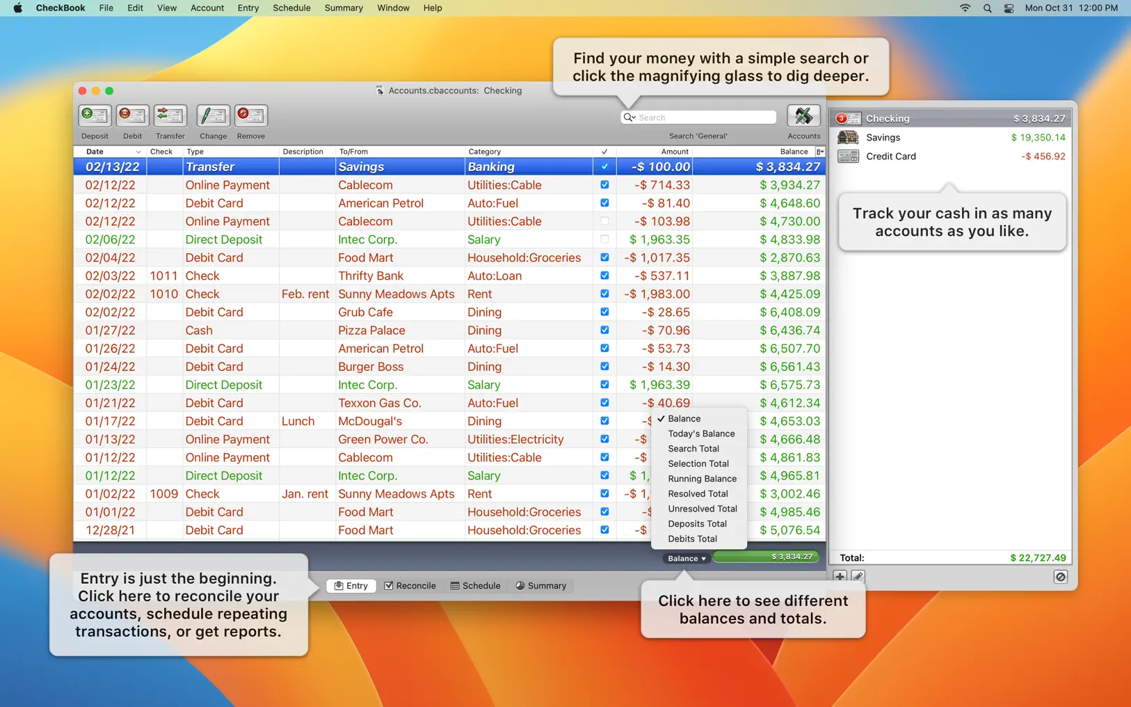 CheckBook Pro For Mac v2.7.16 财务管理软件