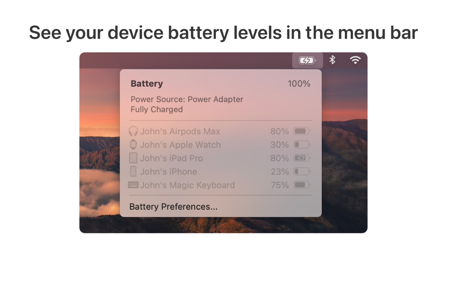 Batteries For Mac v2.2.8 跟踪Mac设备电量软件