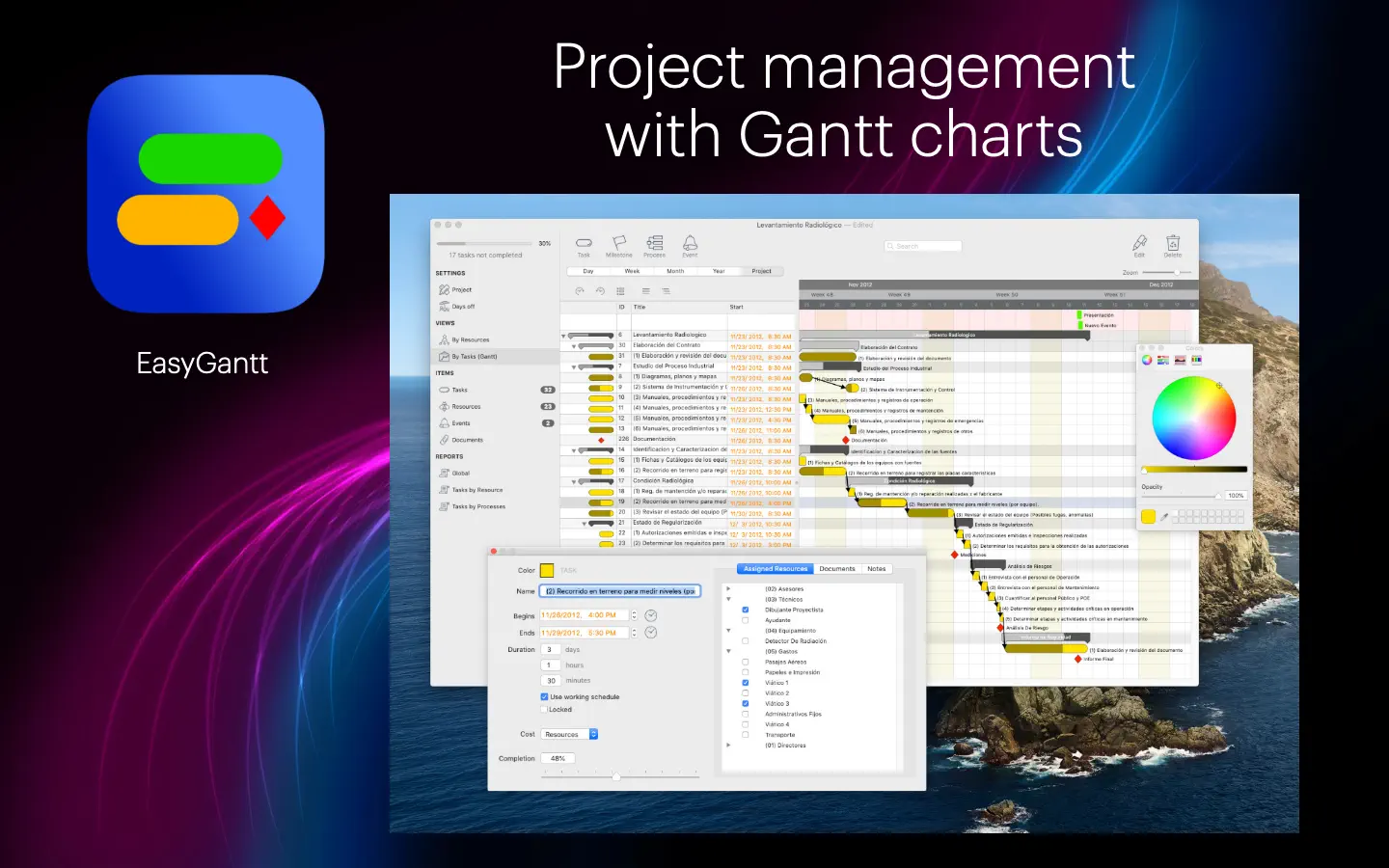 EasyGantt For Mac v4.2.1 甘特图工具