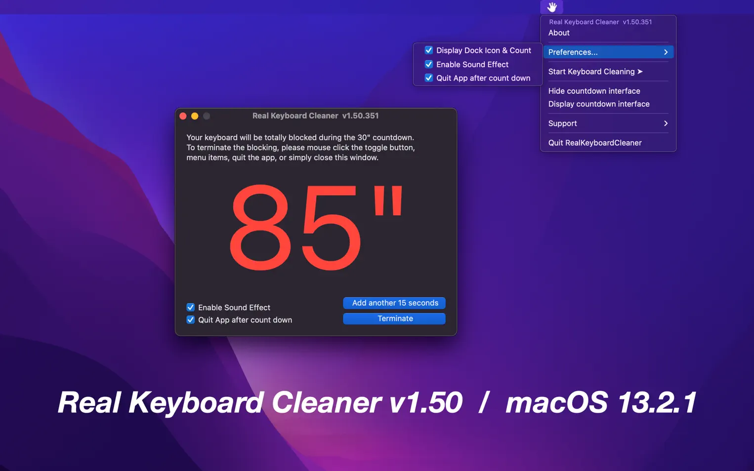 Real Keyboard Cleaner For Mac v1.50 锁定 MacBook所有键盘按键工具