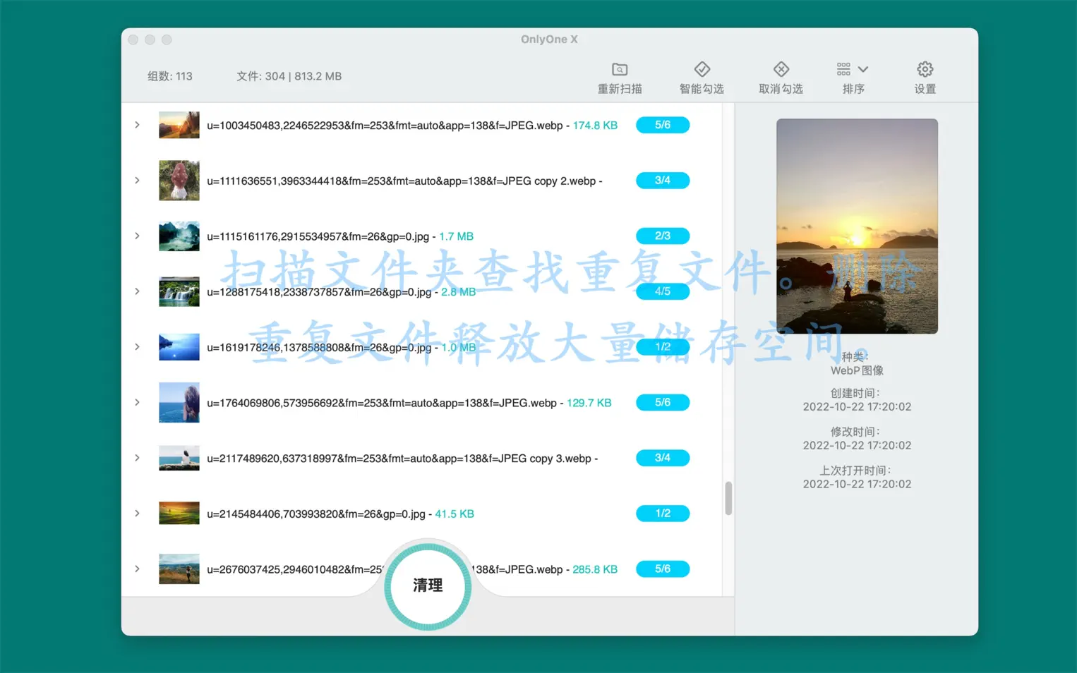 OnlyOne X For Mac v8.2.5 重复文件扫描清理工具