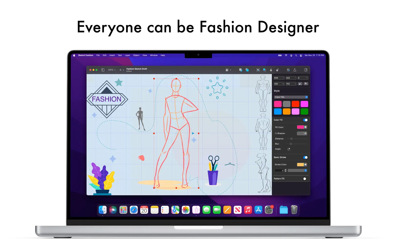 Sketch Fashion For Mac v1.2.8 Mac服装设计软件