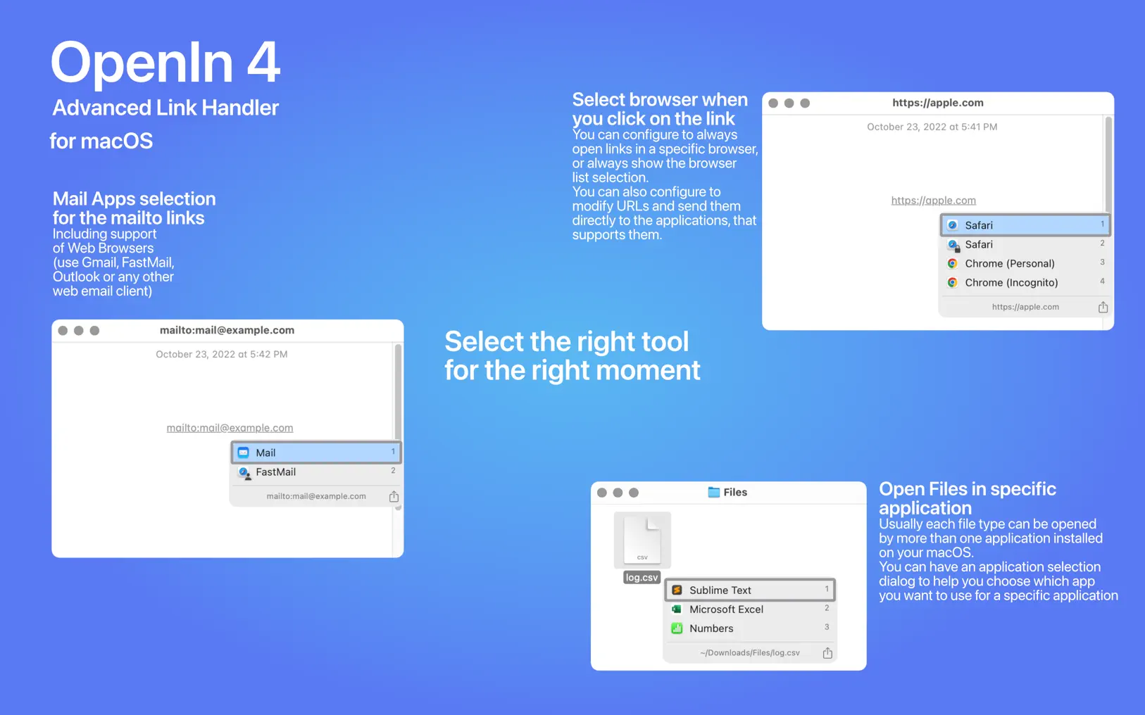 OpenIn 4 Advanced Link Handler For Mac v4.0.8