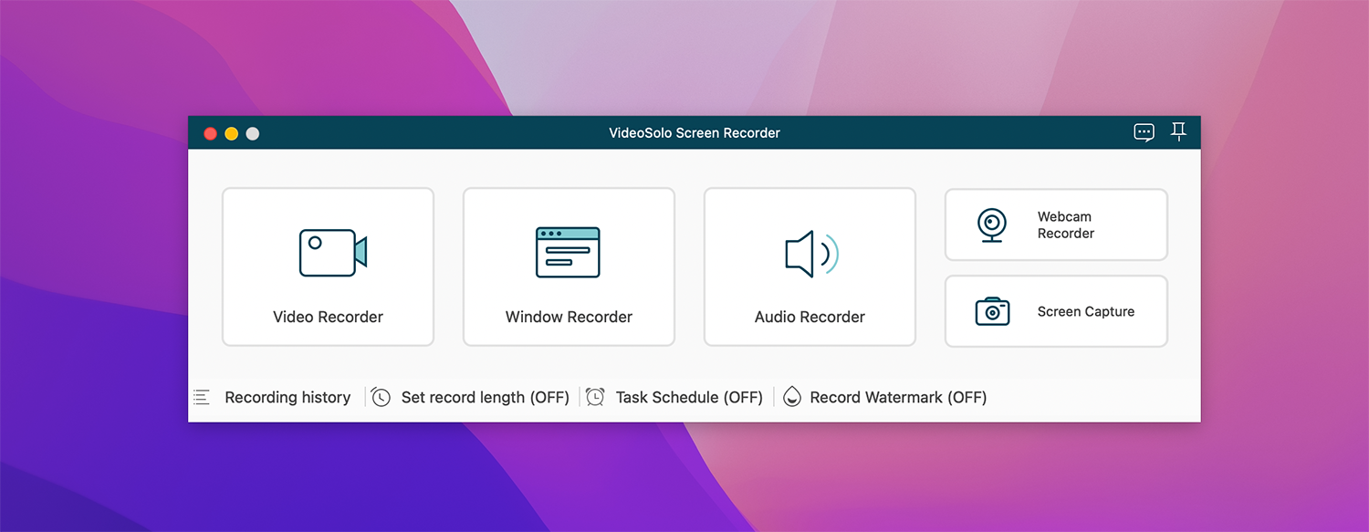 VideoSolo Screen Recorder For Mac v2.1.12 屏幕录像视频转换软件