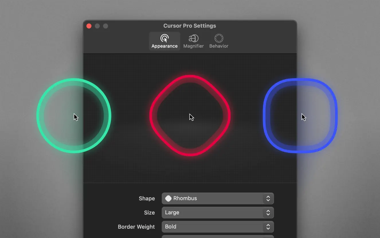 Cursor Pro For Mac v2.4 鼠标指针个性化设置