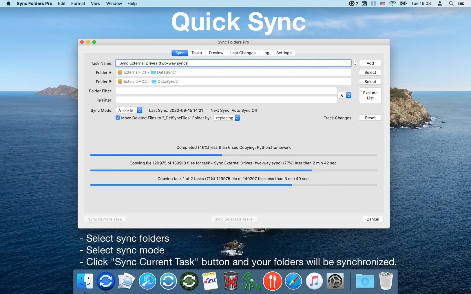 Sync Folders Pro For Mac v4.6.6文件同步备份工具