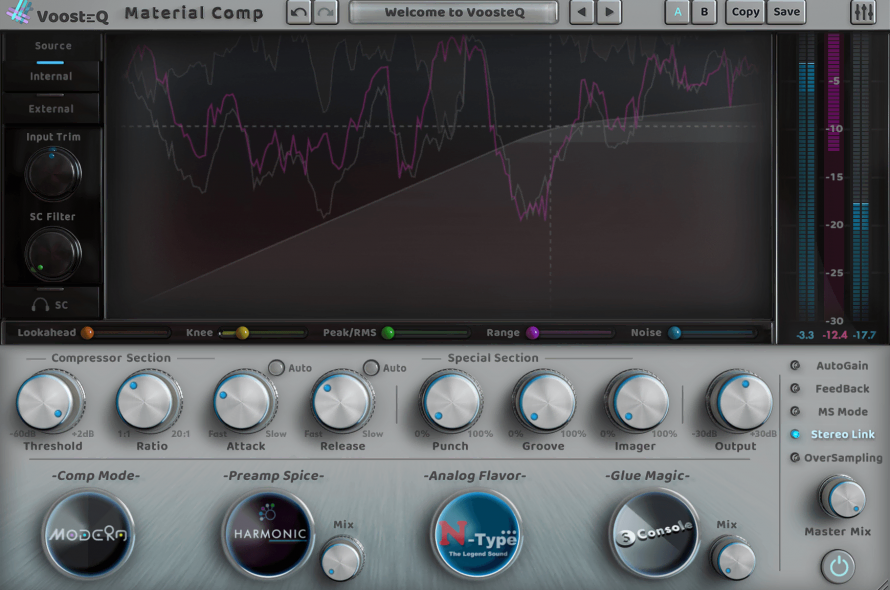 VoosteQ Material Comp For Mac v1.7.1 音频插件