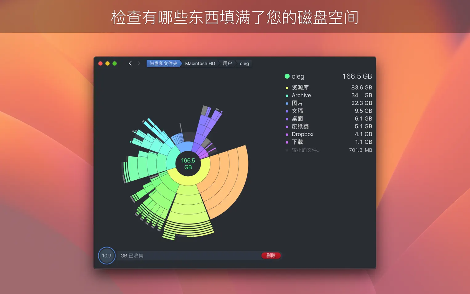 DaisyDisk For Mac v4.24查看恢复磁盘空间中文版