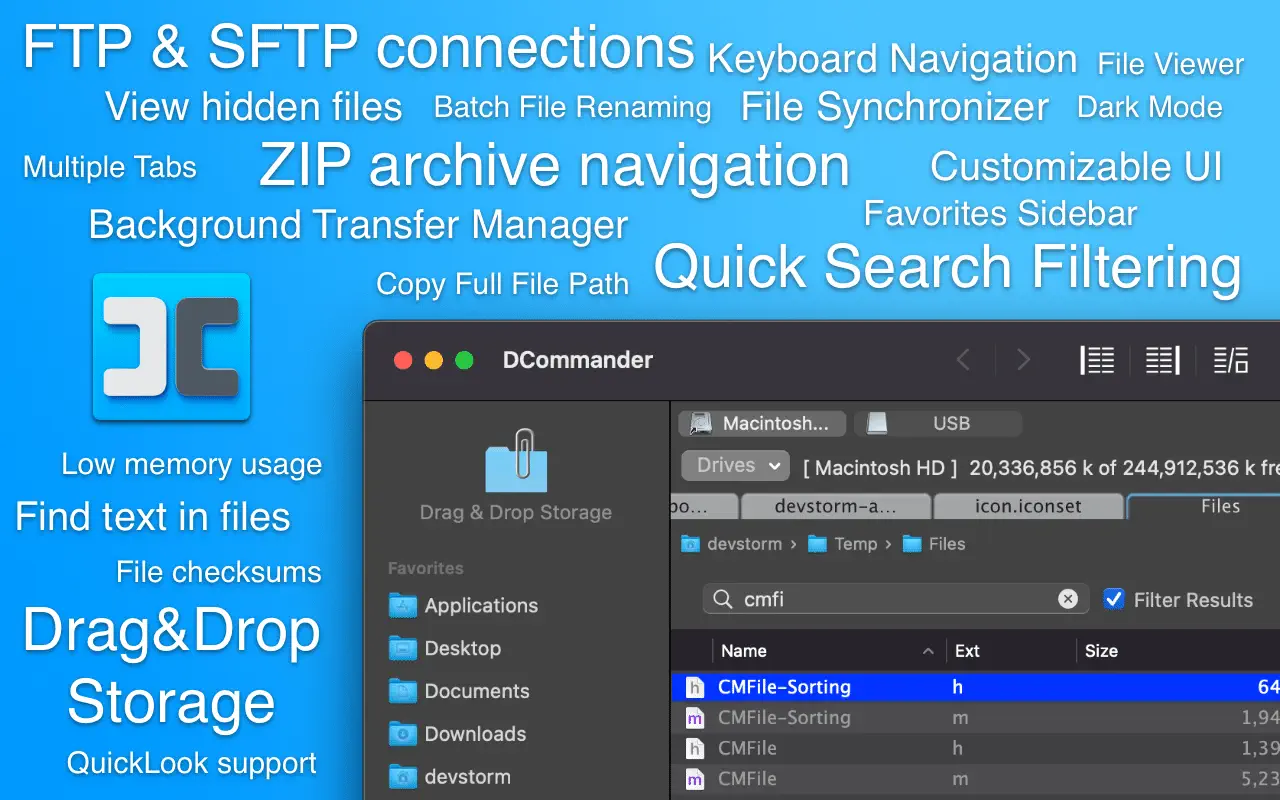 DCommander For Mac 3.9.3 全能专业的文件管理器