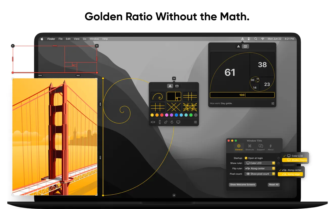Goldie App For Mac v2.2 在Mac上测量和可视化黄金比例软件