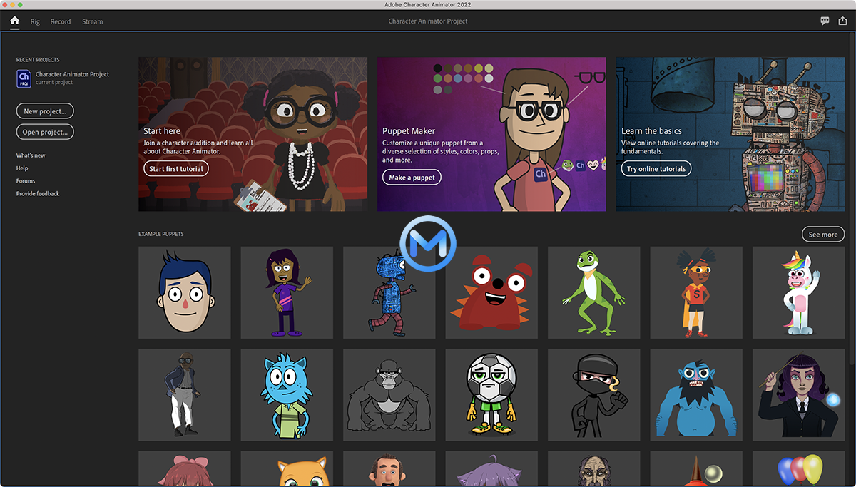 Adobe Character Animator 2022 For Mac v22.3 Ch动画软件支持M1