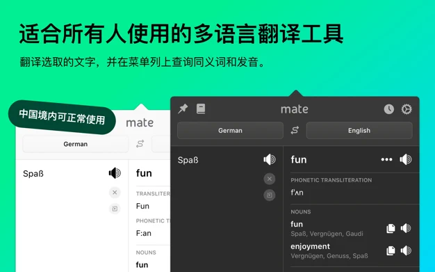 Mate Translate For v8.1.3 翻译神器和词典应用中文版