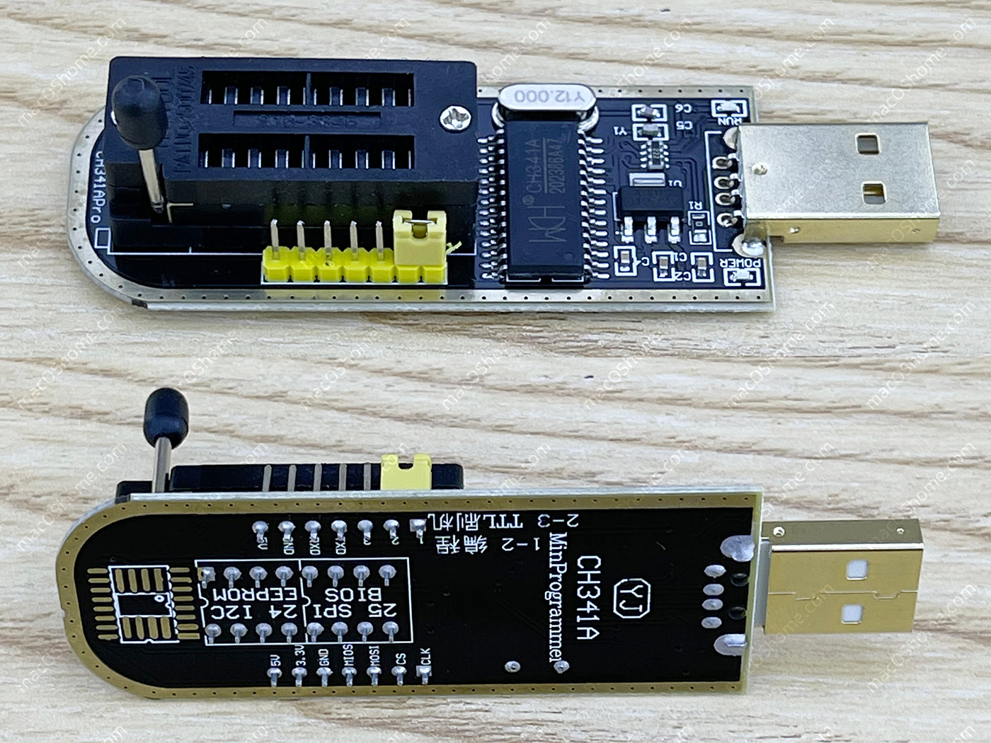 CH341A 编程器和SOIC8连接器免拆夹具组装方法