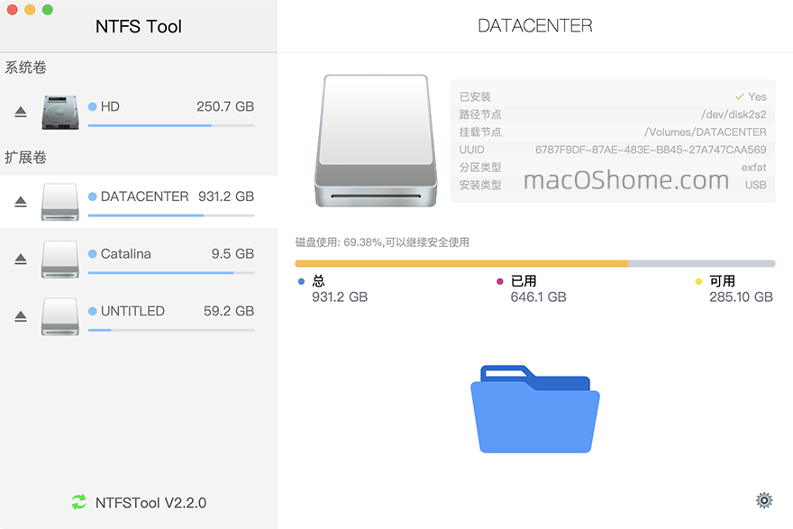 NTFS Tool 免费读写NTFS格式磁盘工具