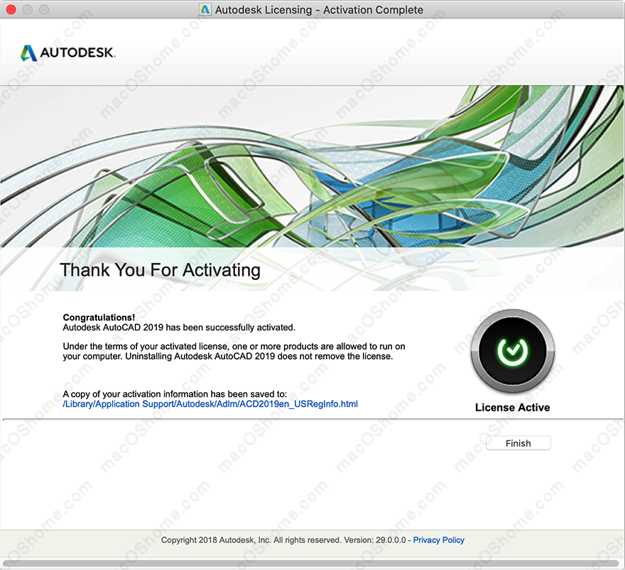 Autodesk AutoCAD 2019.0.1 for Mac 中文汉化破解版